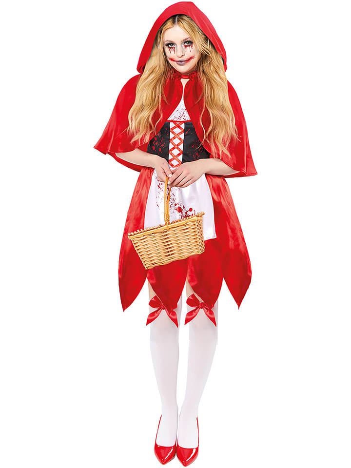 Carnival Party 3-częściowy kostium "Little Dead Riding Hood" w kolorze czerwonym rozmiar: M
