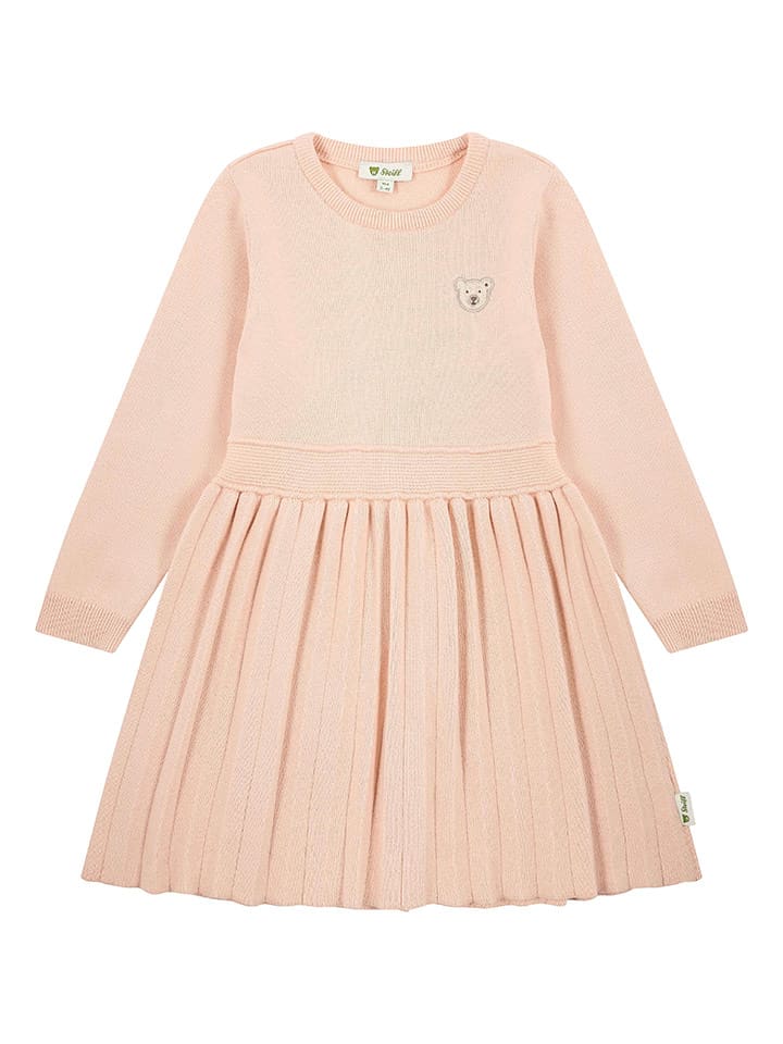 Steiff Sukienka dzianinowa w kolorze jasnoróżowym rozmiar: 122