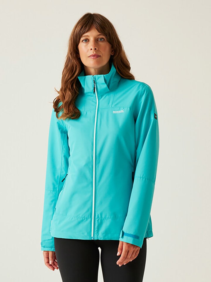 Regatta Kurtka przeciwdeszczowa "Oakhowe" w kolorze turkusowym rozmiar: 42