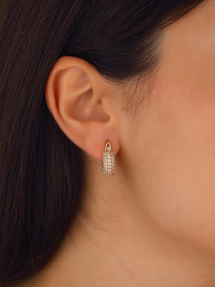 Nakkash Pozłacane kolczyki z cyrkoniami rozmiar: onesize