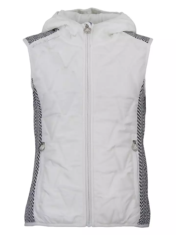 Peak Mountain Kamizelka pikowana w kolorze biało-czarnym rozmiar: L