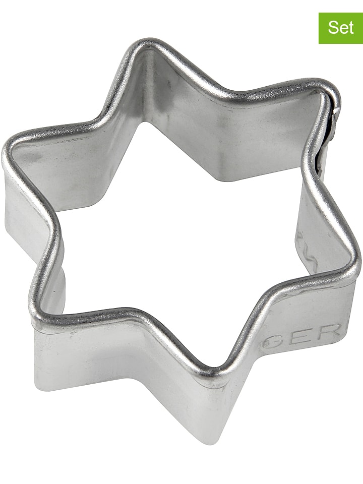 Zenker Mini-foremki (12 szt.) "Patisserie" w kolorze srebrnym do wycinania ciasta rozmiar: onesize