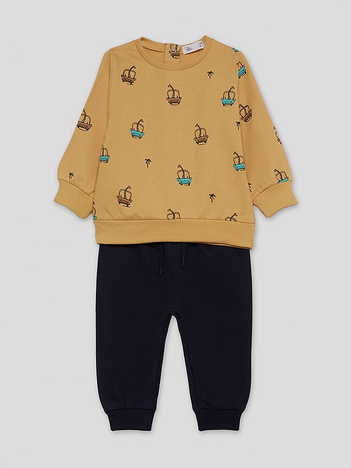 Street MONKEY 2-częściowy zestaw w kolorze żółto-czarnym rozmiar: 68