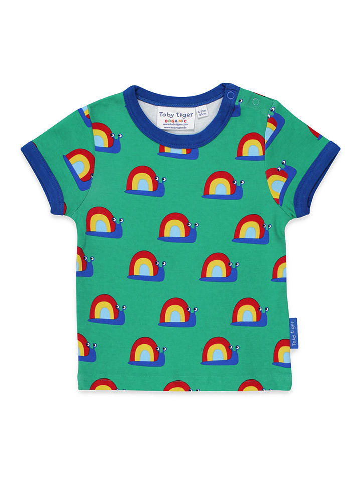 Toby Tiger Koszulka w kolorze zielonym rozmiar: 68