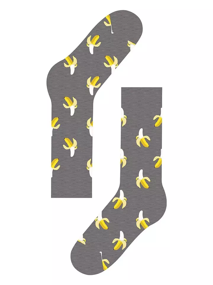 Happy Socks Skarpety w kolorze szarym ze wzorem rozmiar: 36-40