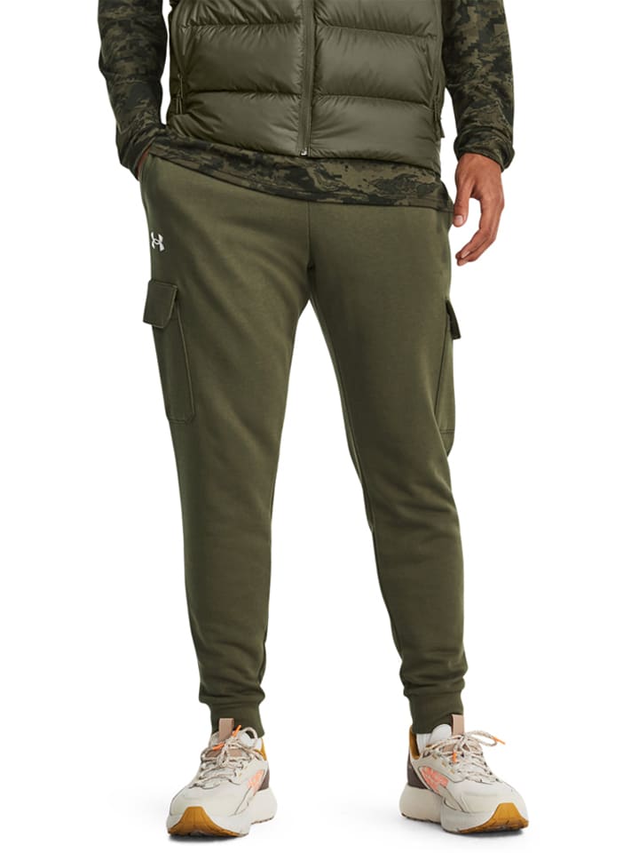 Under Armour Spodnie dresowe "Rival" w kolorze khaki rozmiar: XXL