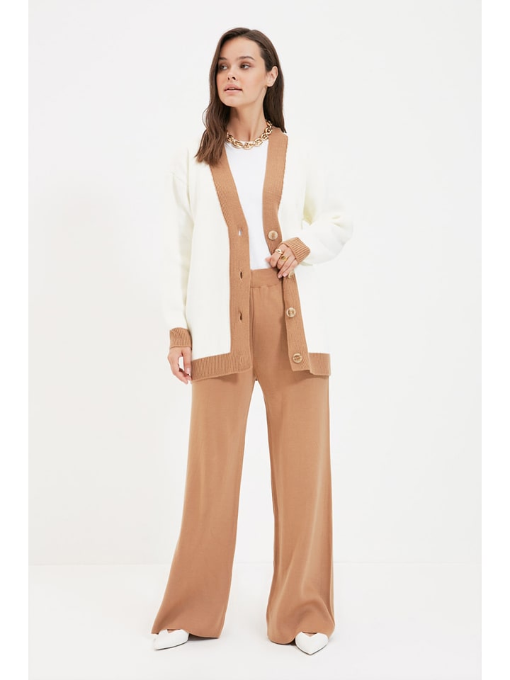 trendyol 2-częściowy zestaw w kolorze jasnobrązowo-kremowym rozmiar: XL