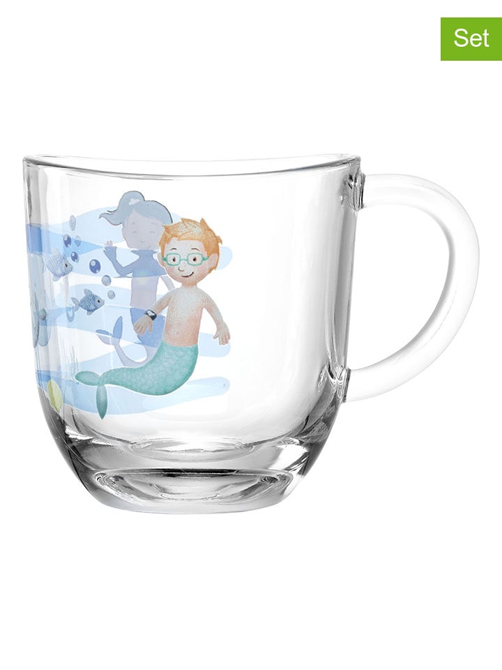 LEONARDO Kubki (2 szt.) w kolorze błękitnym - 280 ml rozmiar: onesize