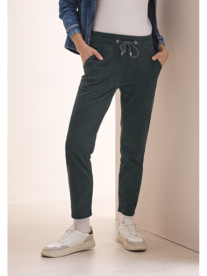 Cecil Spodnie dresowe w kolorze antracytowym rozmiar: XL/L28