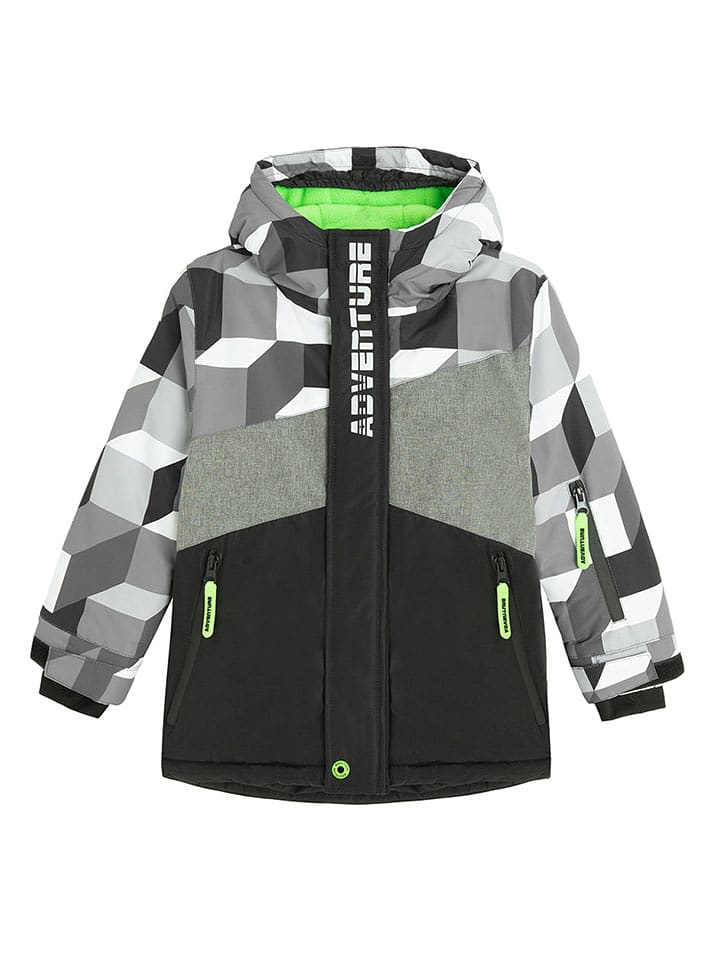 COOL CLUB Kurtka zimowa w kolorze czarno-zielono-białym rozmiar: 152