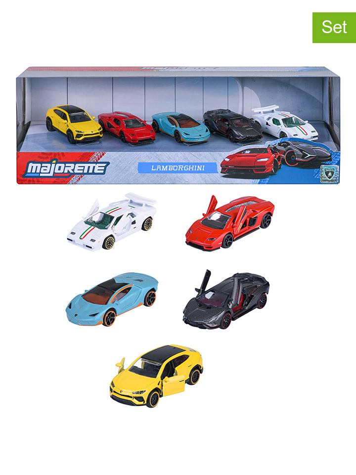 Dickie 5-częściowy zestaw samochodzików "Lamborghini" w różnych kolorach - 3+ rozmiar: onesize