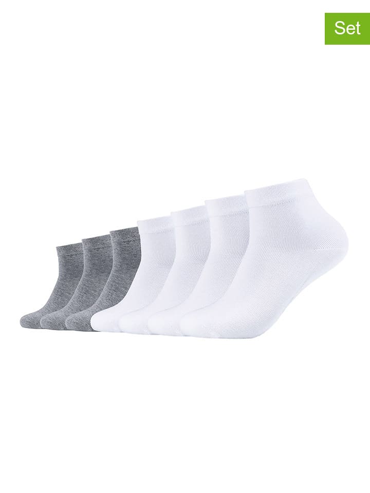 camano Skarpety (7 par) w kolorze biało-jasnoszarym rozmiar: 35-38