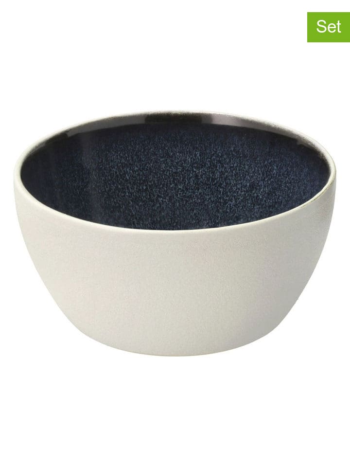 Bitz Miski (4 szt.) w kolorze biało-granatowym - Ø 12 cm rozmiar: onesize