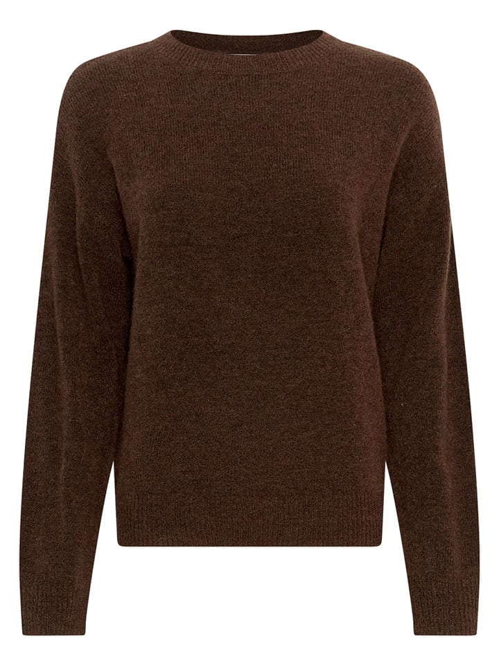 MOSS COPENHAGEN Sweter "Festina" w kolorze brązowym rozmiar: S/M