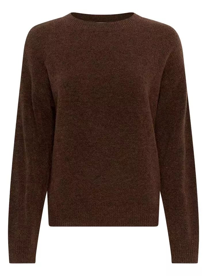 MOSS COPENHAGEN Sweter "Festina" w kolorze brązowym rozmiar: S/M