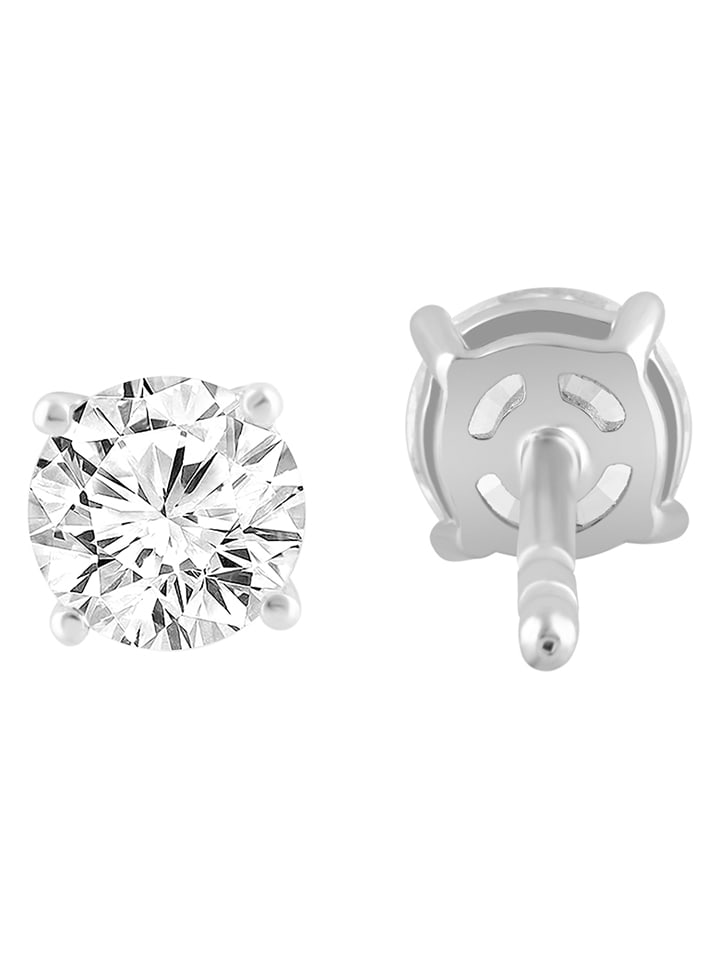 Diamonds lab grown Złote kolczyki-wkrętki z diamentami rozmiar: onesize