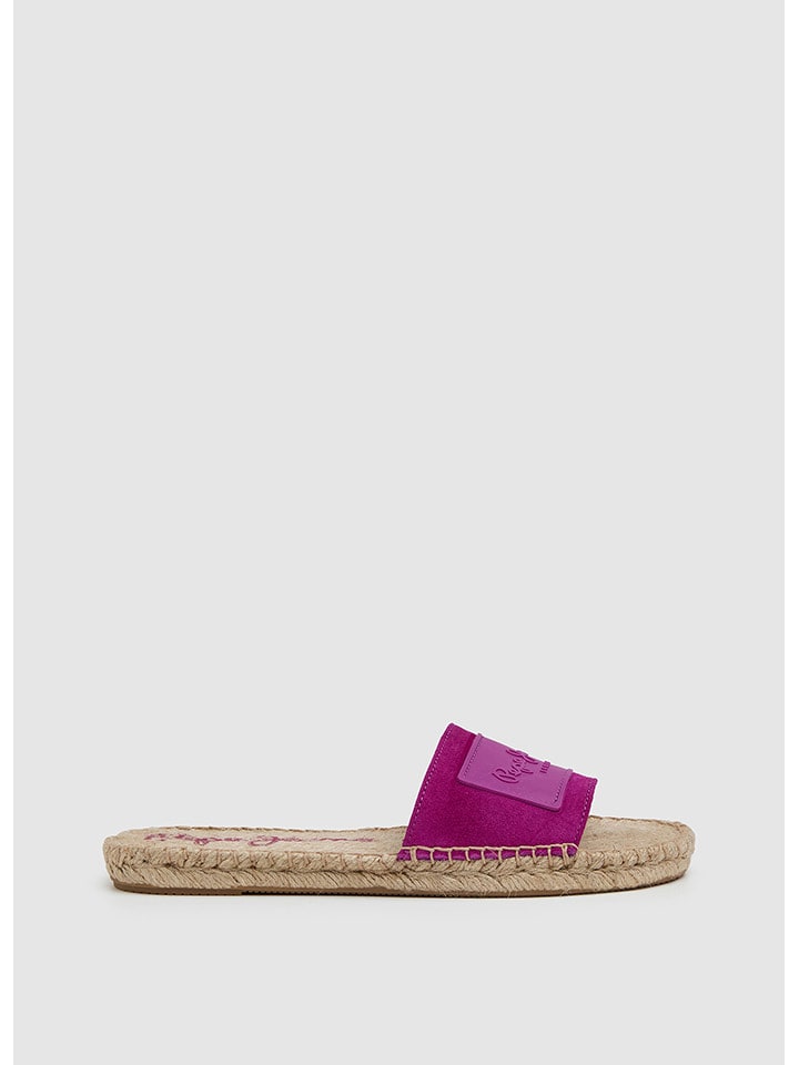 Pepe Jeans FOOTWEAR Skórzane klapki w kolorze różowym rozmiar: 36