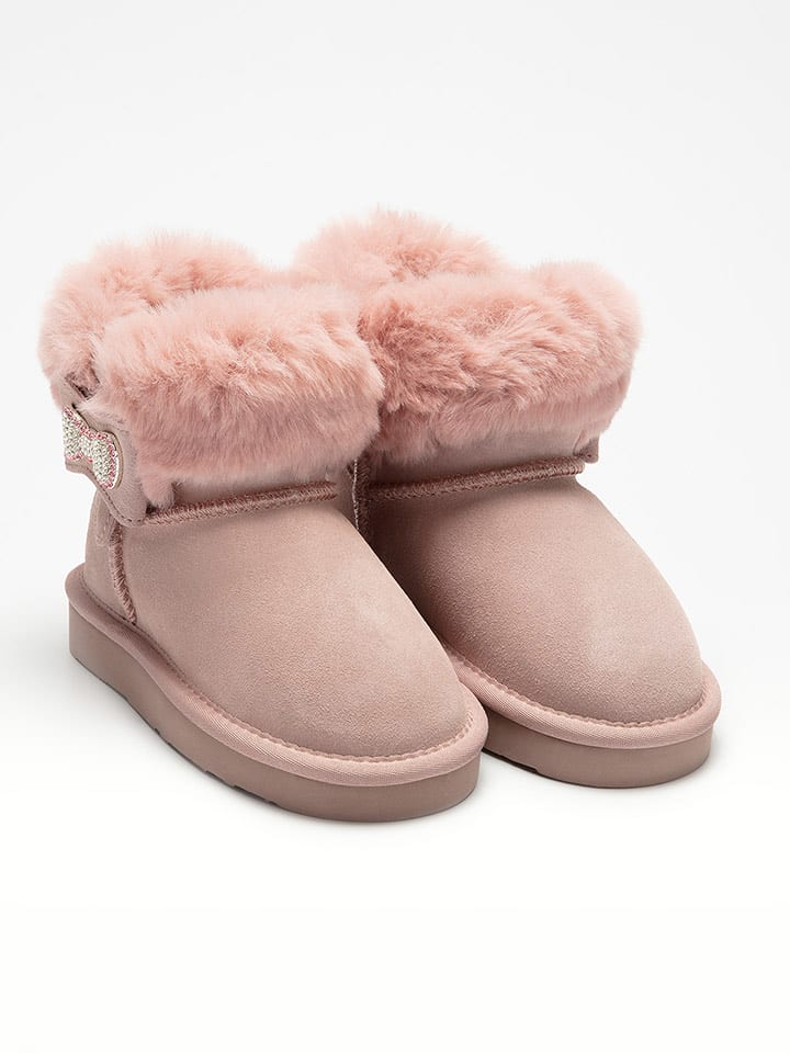 Lelli Kelly Skórzane botki zimowe "Catherine" w kolorze jasnoróżowym rozmiar: 28