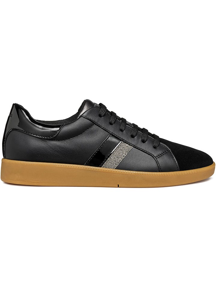 Geox Skórzane sneakersy "Meleda" w kolorze czarnym rozmiar: 39