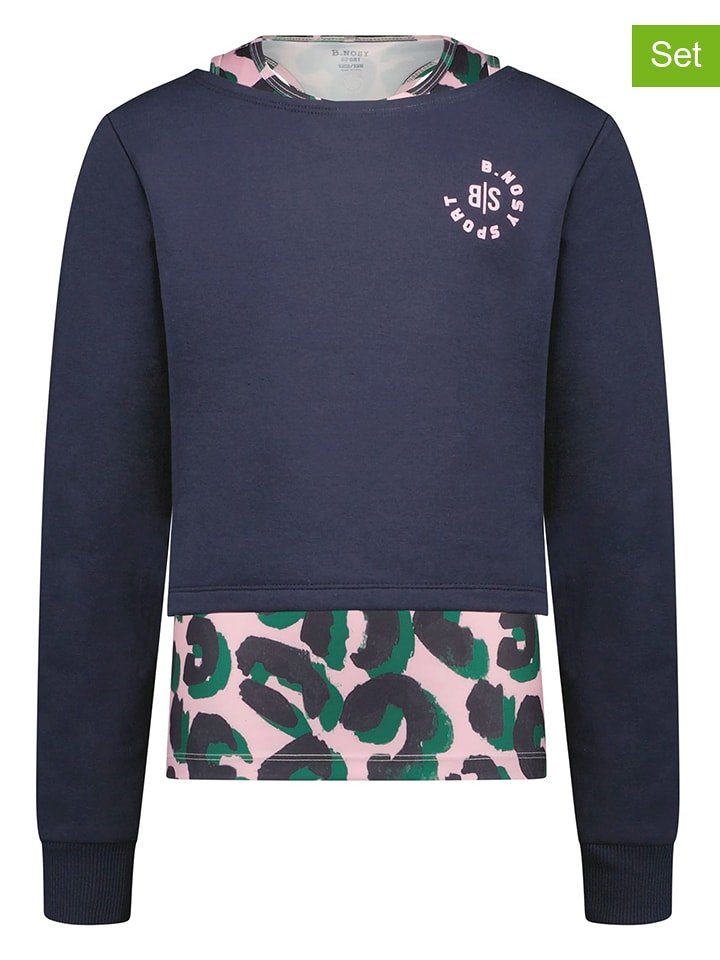 B.Nosy 2-częściowy zestaw w kolorze granatowo-jasnoróżowym rozmiar: 104