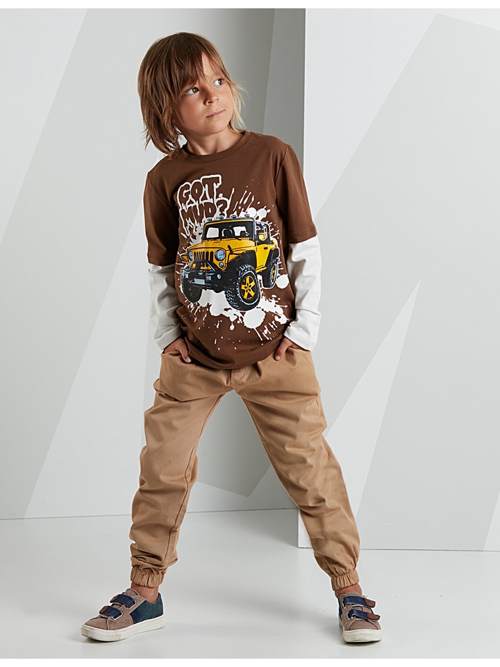 Denokids 2-częściowy zestaw "Jeep Mood" w kolorze brązowo-beżowym rozmiar: 140