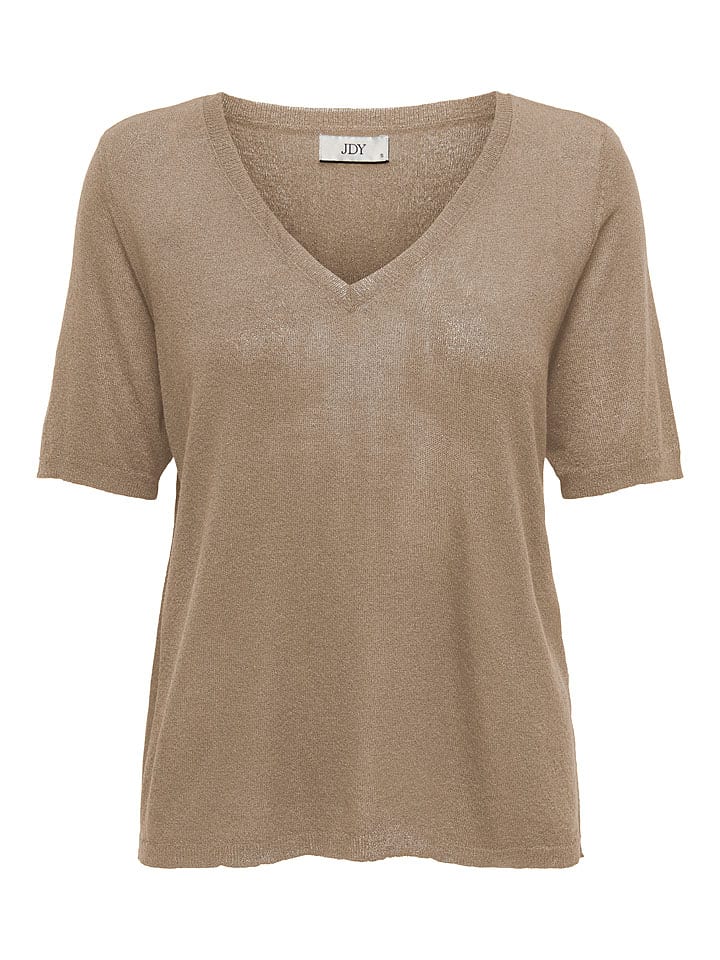 JDY Sweter w kolorze jasnobrązowym rozmiar: S