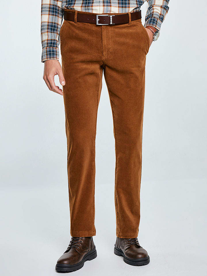 BIG STAR Spodnie chino "Trevis" w kolorze jasnobrązowym rozmiar: W38/L32