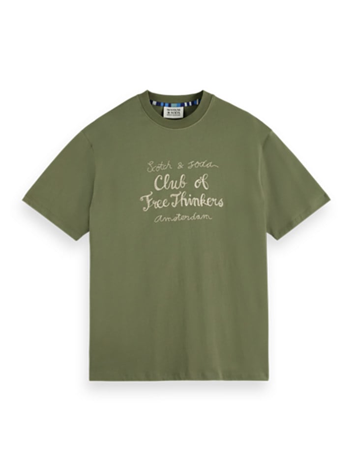 Scotch & Soda Koszulka w kolorze oliwkowym rozmiar: M