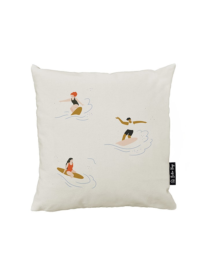 Butter Kings Poszewka w kolorze beżowym ze wzorem na poduszkę - 45 x 45 cm rozmiar: onesize