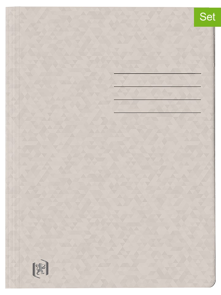 Oxford Skoroszyty (5 szt.) "Top File+" w kolorze kremowym - A4 rozmiar: onesize