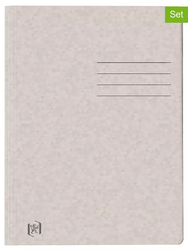 Oxford Skoroszyty (5 szt.) "Top File+" w kolorze kremowym - A4 rozmiar: onesize