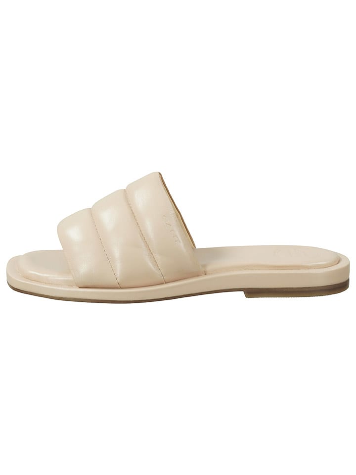 GANT Footwear Skórzane klapki "Khiria" w kolorze beżowym rozmiar: 38