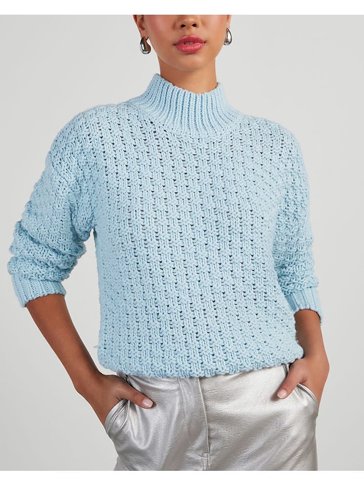 Milan Kiss Sweter w kolorze błękitnym rozmiar: M