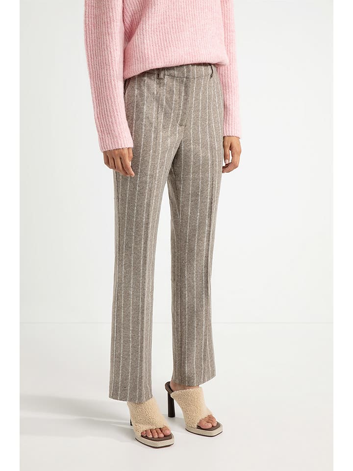 Josephine & Co Spodnie "Abraham" w kolorze biało-brązowym rozmiar: 40