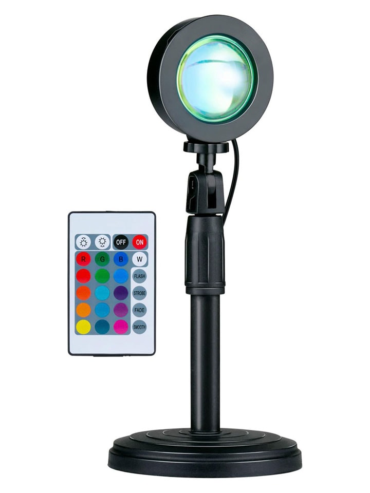 GRUNDIG Lampa projekcyjna "Zachód słońca" w kolorze czarnym - wys. 38 cm rozmiar: onesize