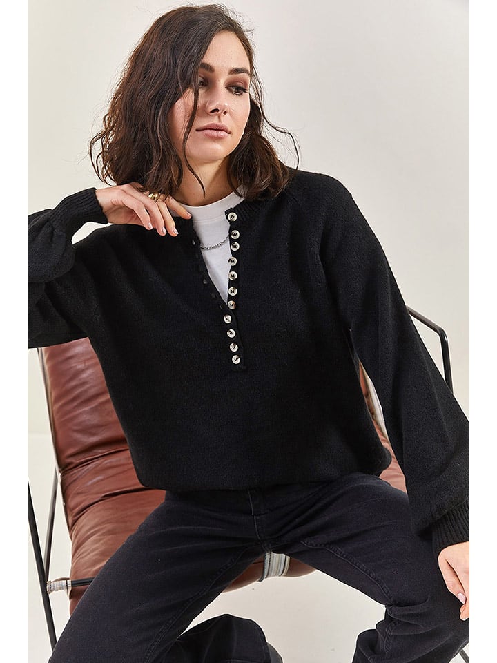 Bianco Lucci Sweter w kolorze czarnym rozmiar: onesize