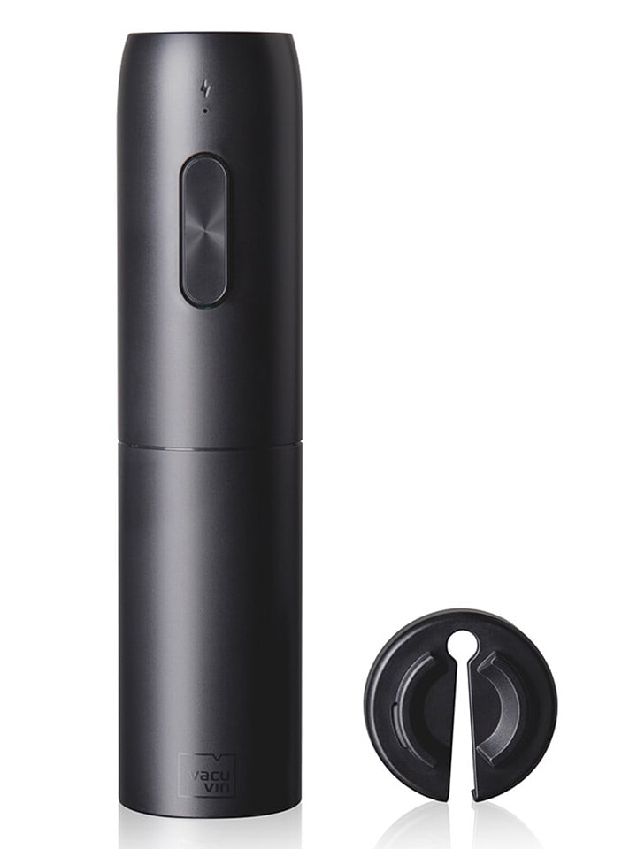 Vacu Vin Elektryczny korkociąg w kolorze czarnym - wys. 20 x Ø 4,3 cm rozmiar: onesize