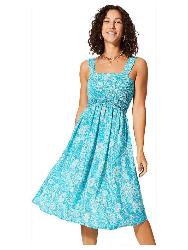 Aller Simplement Sukienka w kolorze turkusowo-białym rozmiar: 34-40