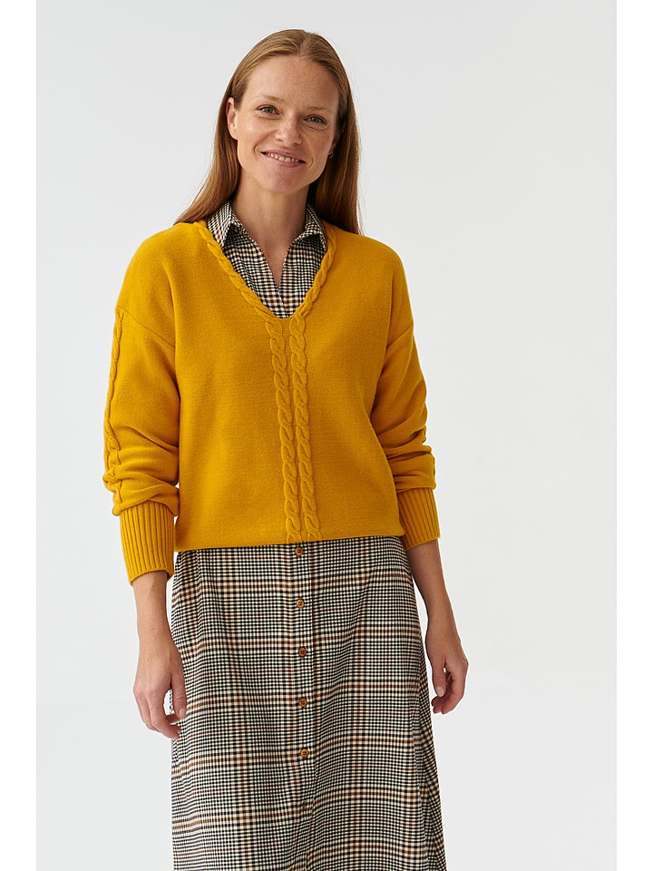 TATUUM Sweter w kolorze żółtym rozmiar: XS