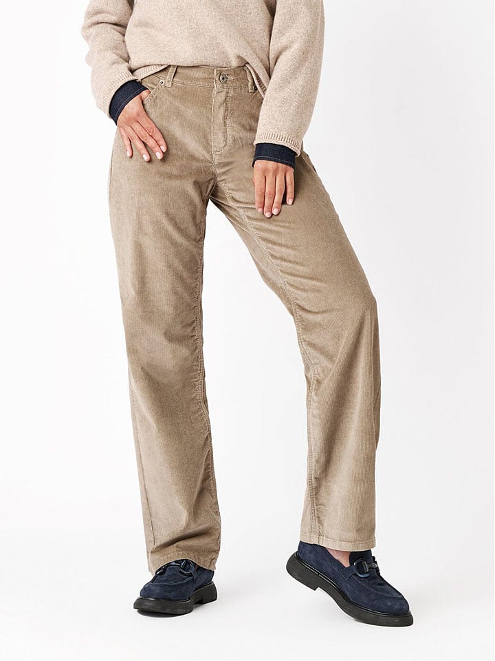 Toni Spodnie sztruksowe w kolorze beżowym rozmiar: 38