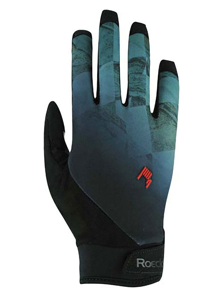 Roeckl SPORTS Rękawiczki kolarskie "Montan" w kolorze niebiesko-czarnym rozmiar: 10