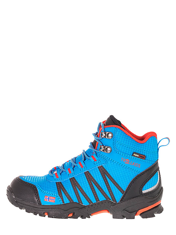 Trollkids Buty turystyczne "Trolltunga Hiker Mid" w kolorze niebieskim rozmiar: 33