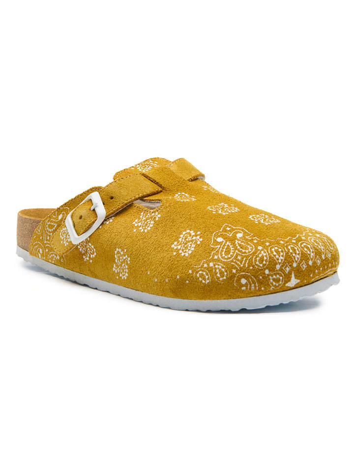 Comfortfusse Skórzane chodaki "Folk Capri" w kolorze żółtym rozmiar: 45