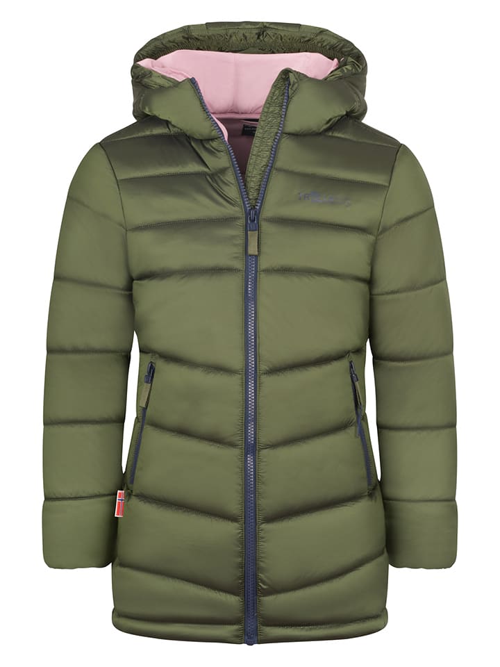 Trollkids Płaszcz zimowy "Trondheim" w kolorze khaki rozmiar: 116