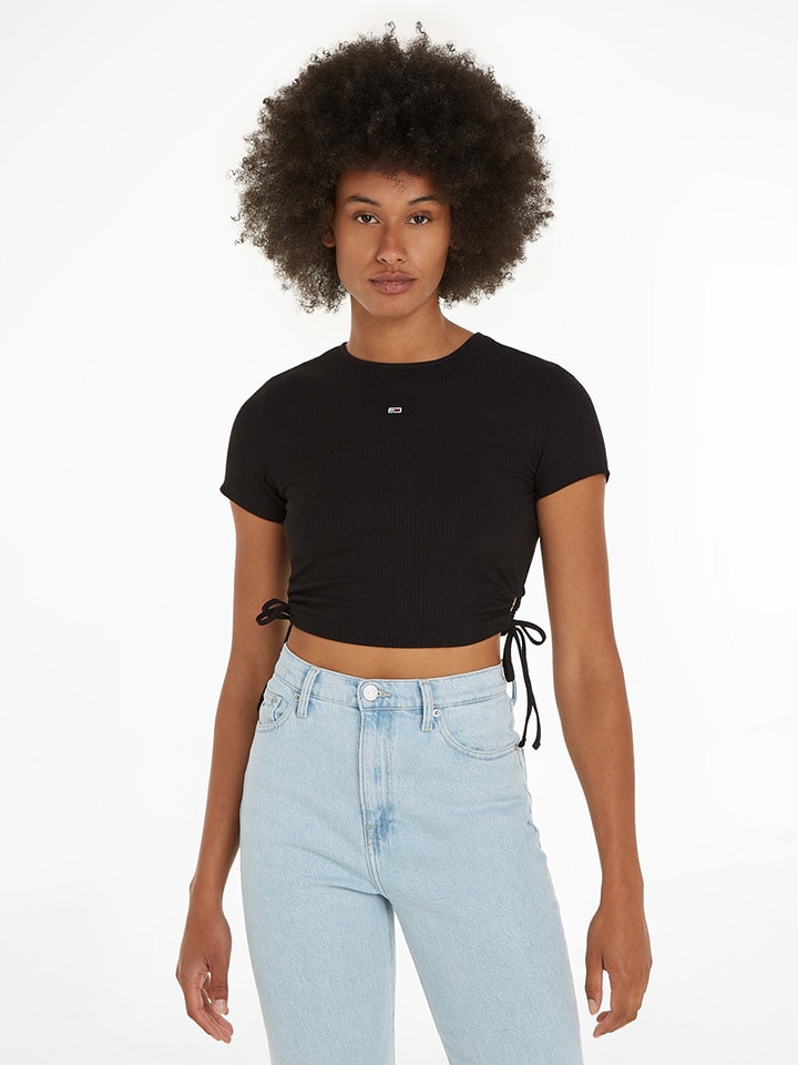 TOMMY JEANS Koszulka w kolorze czarnym rozmiar: XS