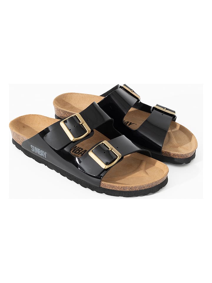 Sunbay Klapki "Trefle" w kolorze czarnym rozmiar: 40