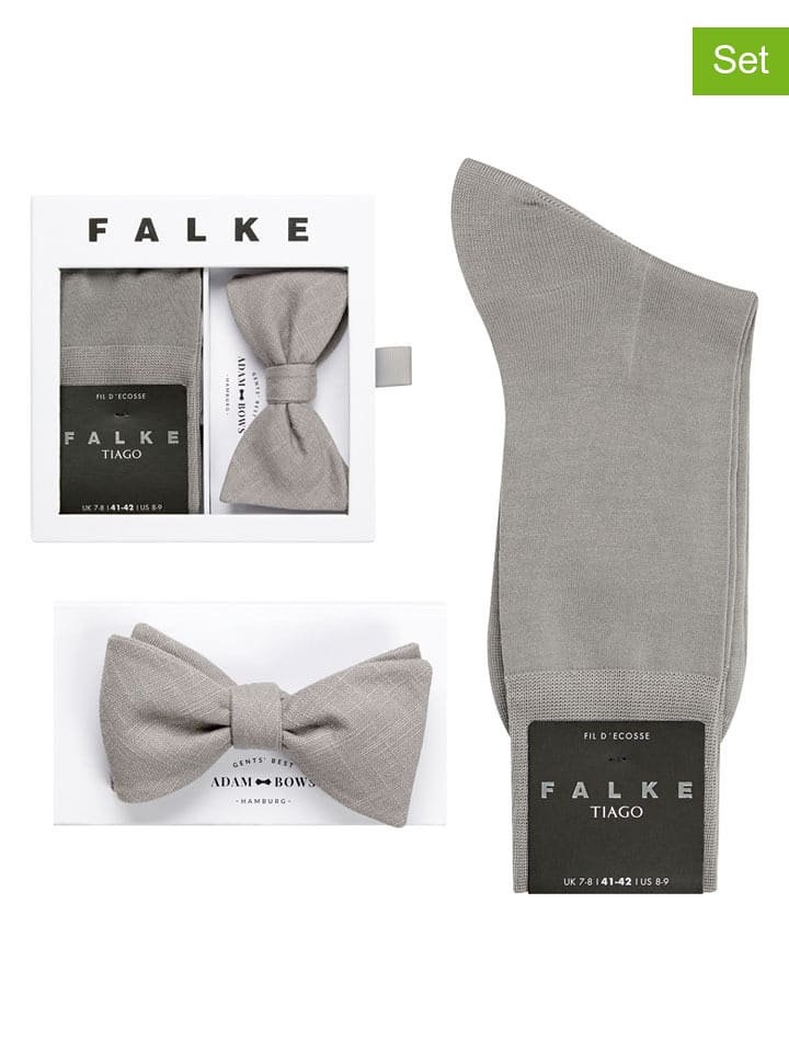 Falke 2-częściowy zestaw w kolorze szarym: skarpety i muszka rozmiar: 43/44