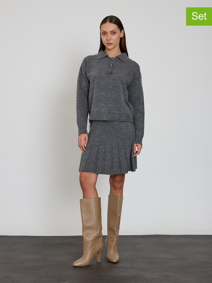 BGN 2-częściowy zestaw w kolorze szarym rozmiar: 34