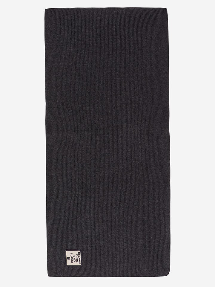 Ecoalf Wełniany szal w kolorze antracytowym - 184 x 42 cm rozmiar: onesize