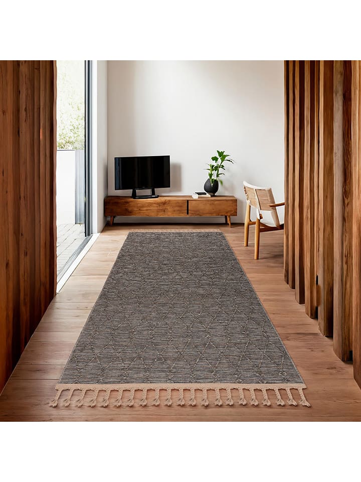 Conceptum Hypnose Dywan "Nepal 6048" w kolorze szarym rozmiar: 80x300 cm